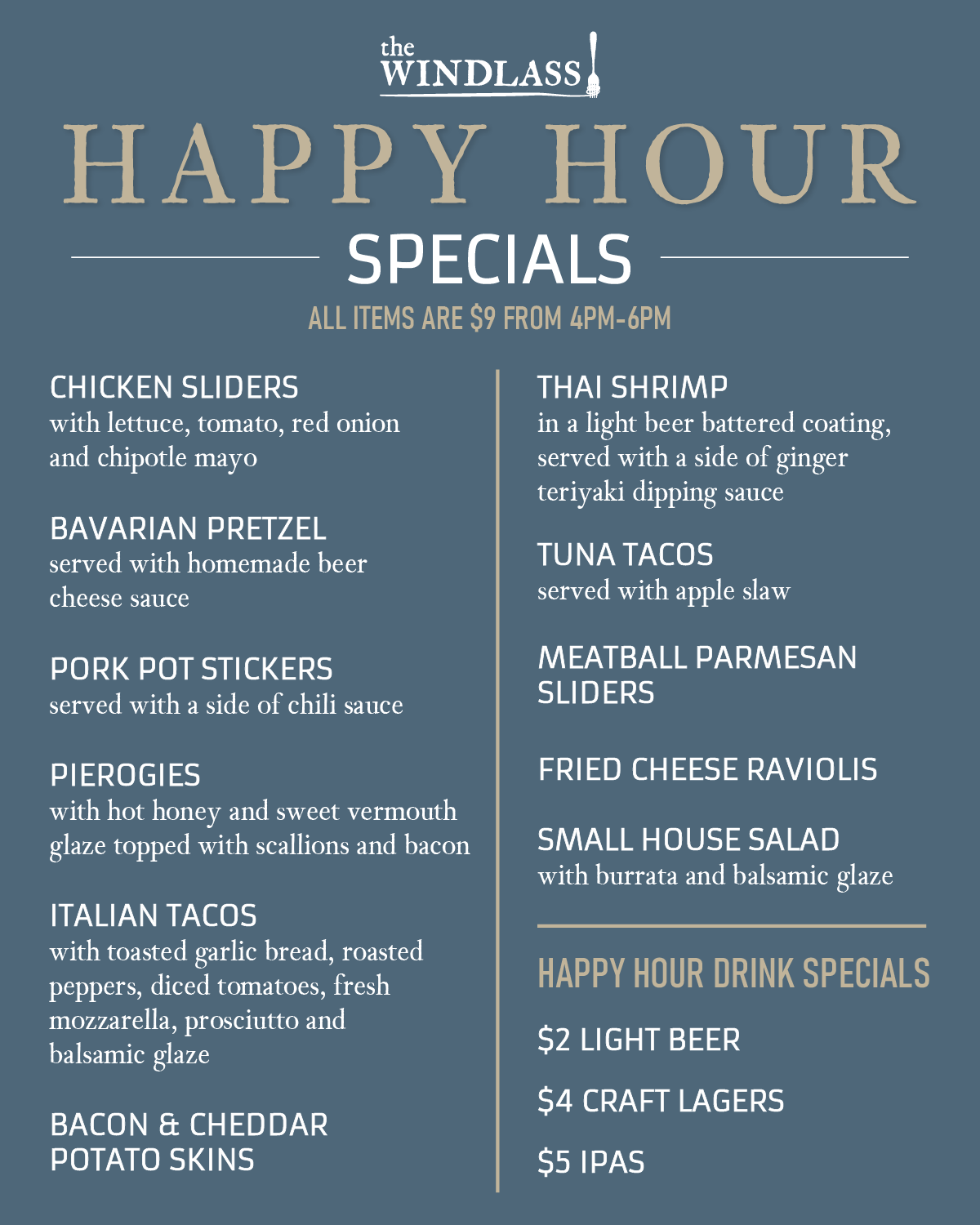 Happy Hour at the Windlass!